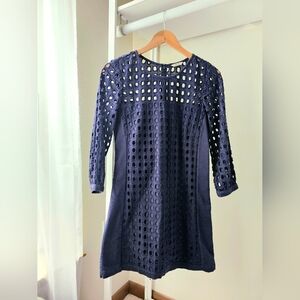 jack wills blue floral dress Blue Palm Tree Print Cotton Mini Dress - Vacation Ready main image 0